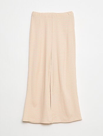 Pyjama long imprimé rayé - 2 pièces