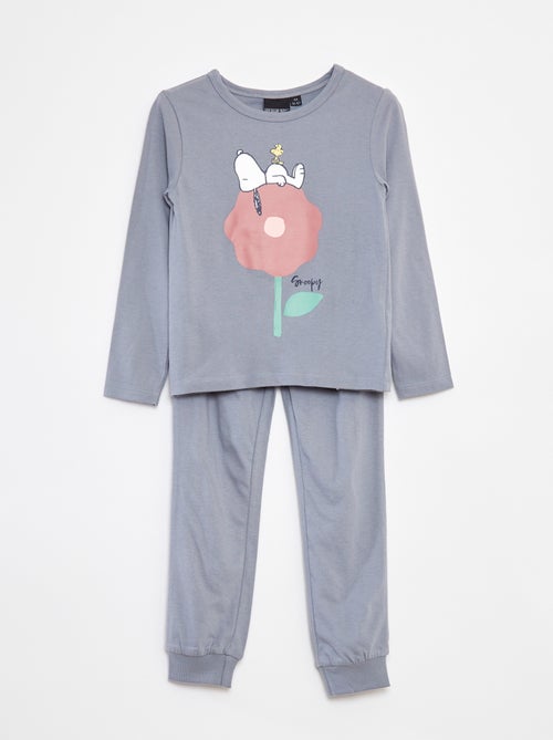 Pyjama long imprimé 'Snoopy' - 2 pièces - Kiabi