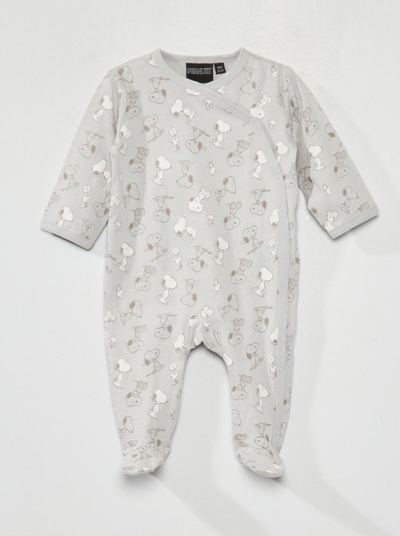 Pyjama long imprimé 'Snoopy' Gris - Kiabi