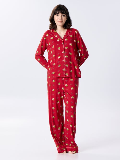 Pyjama long 'Le Grinch' - 2 pièces - Kiabi