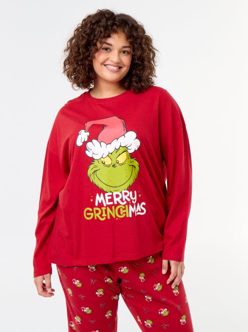 Pyjama long 'Le Grinch' - 2 pièces - Kiabi