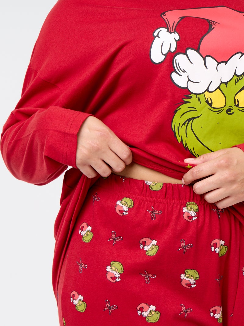 Pyjama long 'Le Grinch' - 2 pièces Rouge - Kiabi