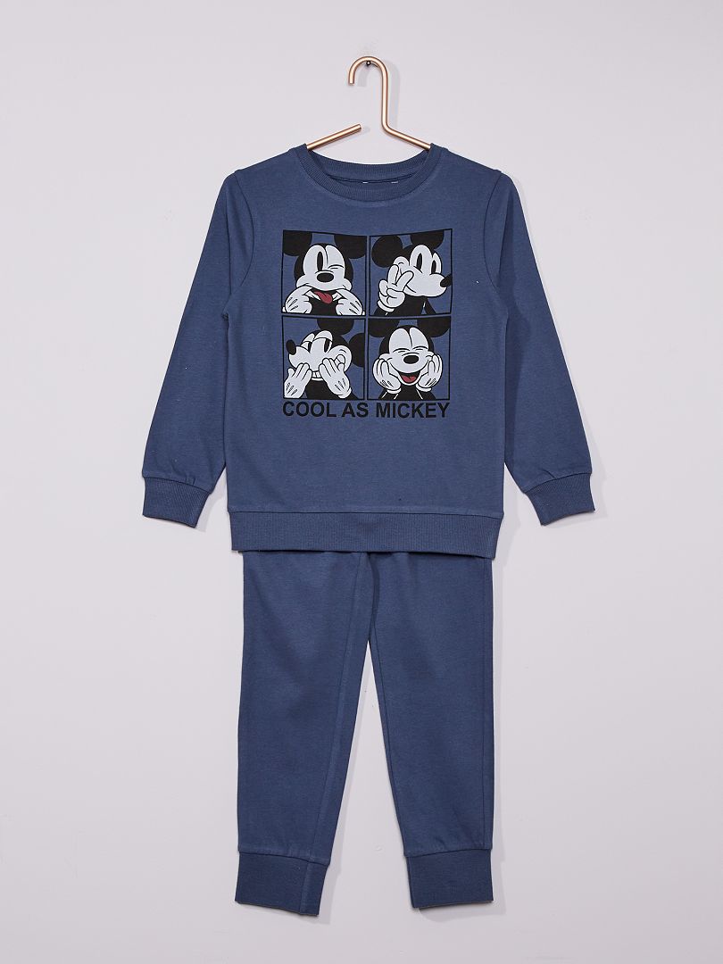 Pyjama long 'Mickey' bleu - Kiabi