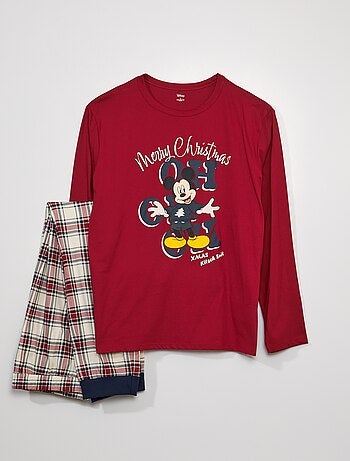 Pyjama long 'Mickey' 'Noël' - 2 pièces - Kiabi