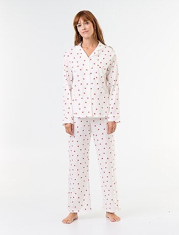 Pyjama long motif - 2 pièces