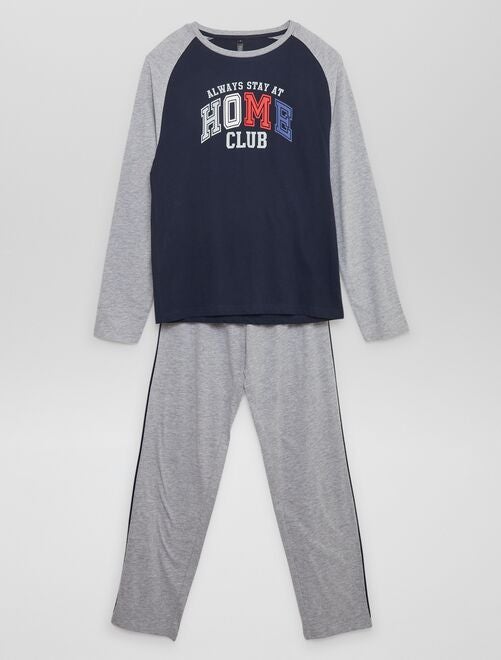 Pyjama long pantalon + t-shirt - 2 pièces - Kiabi