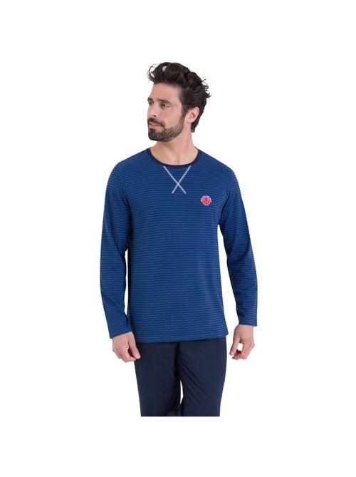 Pyjama long rayures homme l'escale athena - Kiabi Pyjama long rayures homme l'escale athena - Kiabi