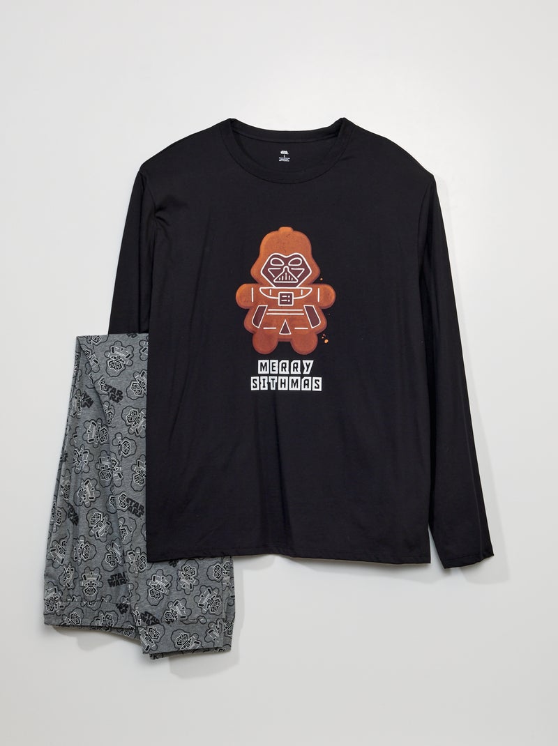 Pyjama long 'Star Wars' - 2 pièces Noir/gris - Kiabi