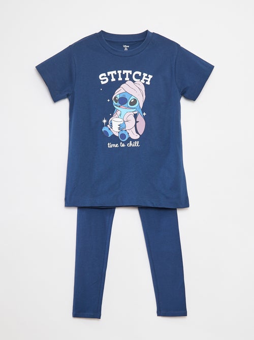 Pyjama long 'Stitch' - 2 pièces - Kiabi