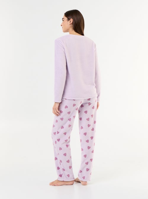 Pyjama long 'Stitch' de 'Disney' en polaire - 2 pièces - Kiabi