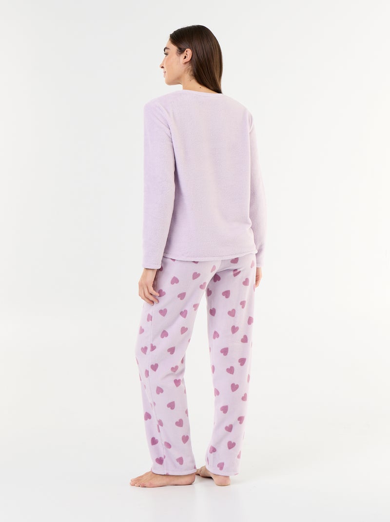 Pyjama long 'Stitch' de 'Disney' en polaire - 2 pièces Rose - Kiabi