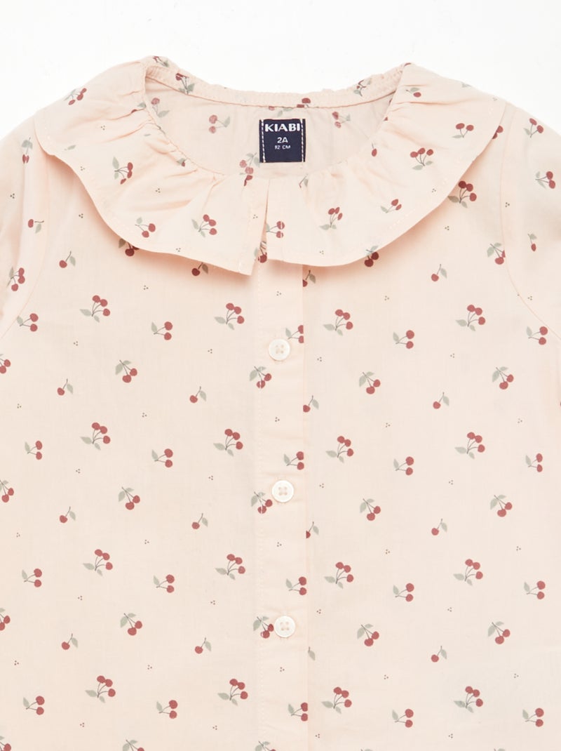 Pyjama long vichy - 2 pièces ROSE - Kiabi