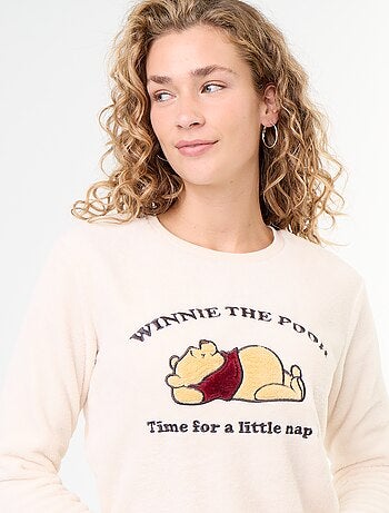 Pyjama long 'Winnie' de 'Disney' en polaire - 2 pièces
