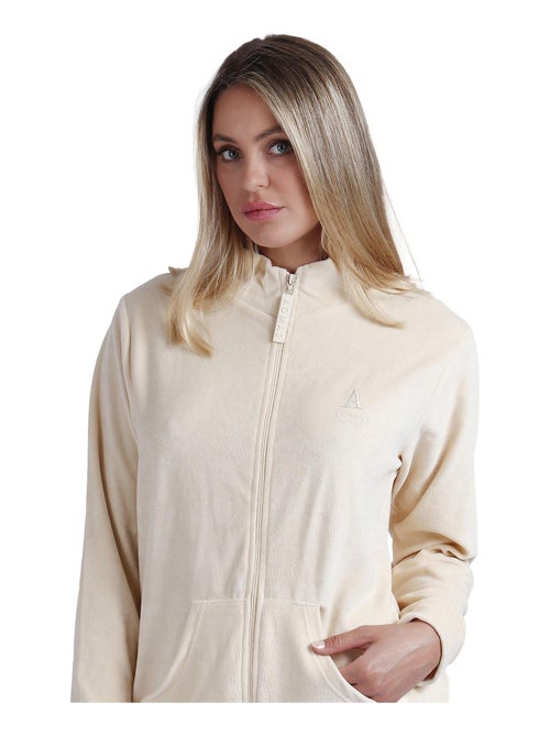 Pyjama loungewear broek jasje met rits soft home - Kiabi Pyjama loungewear broek jasje met rits soft home - Kiabi