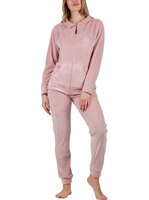 Pyjama loungewear broek jasje met rits soft home - Kiabi Pyjama loungewear broek jasje met rits soft home - Kiabi