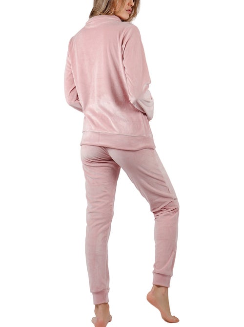 Pyjama loungewear broek jasje met rits soft home - Kiabi Pyjama loungewear broek jasje met rits soft home - Kiabi