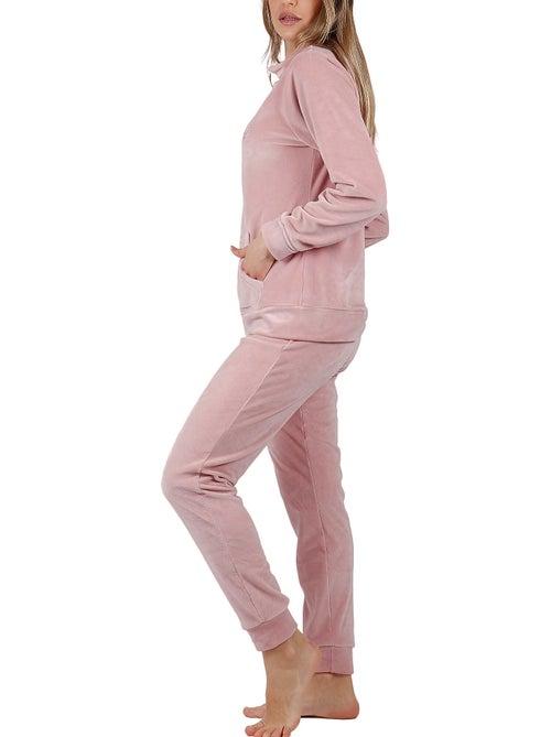 Pyjama loungewear broek jasje met rits soft home - Kiabi Pyjama loungewear broek jasje met rits soft home - Kiabi