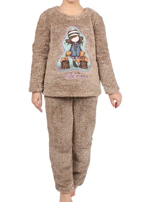 Pyjama manches longues pantalon corel the foxes marron - Kiabi Pyjama manches longues pantalon corel the foxes marron - Kiabi