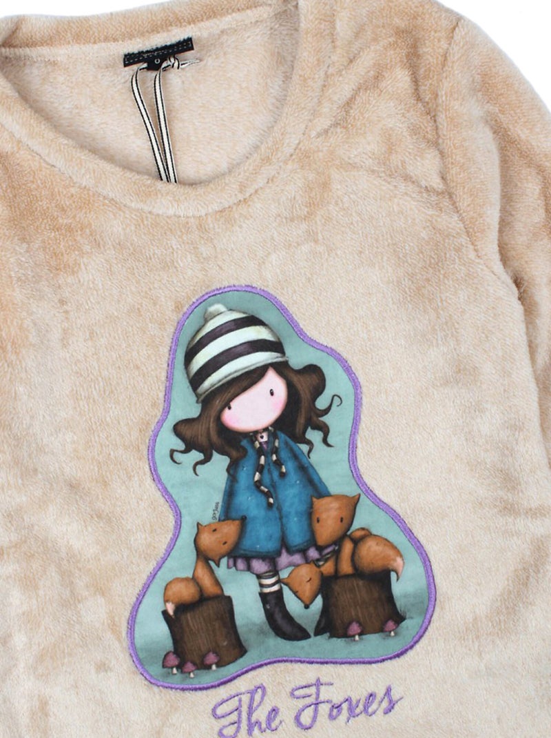 Pyjama manches longues pantalon corel the foxes marron Marron - Kiabi