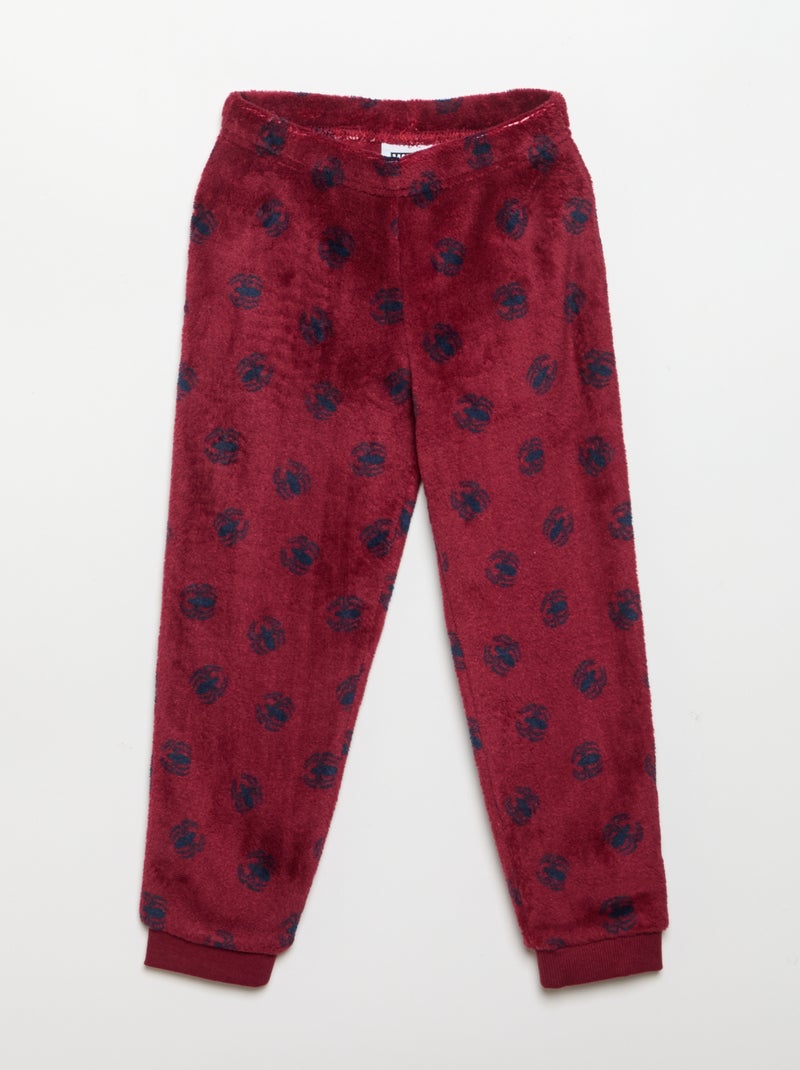 Pyjama 'Marvel' 'Spider-Man' 2 pièces - Sweat + pantalon Rouge - Kiabi
