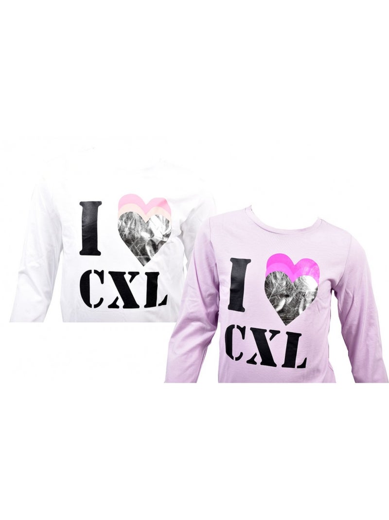 Pyjama Meisje CXL by LACROIX - Set van 2 Blauw Roze Grijs - Kiabi