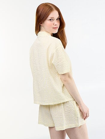 Pyjama met gestreepte short - 2-delig
