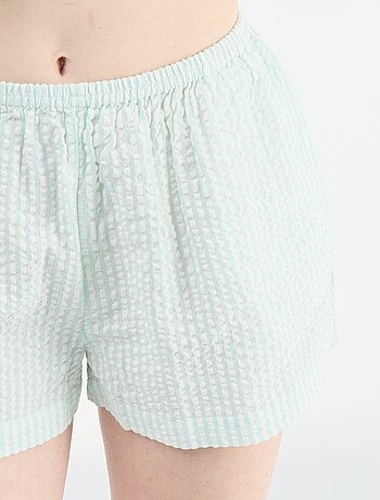 Pyjama met gestreepte short - 2-delig