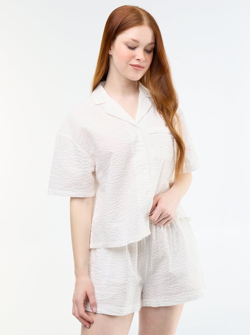 Pyjama met gestreepte short - 2-delig - Kiabi Pyjama met gestreepte short - 2-delig - Kiabi