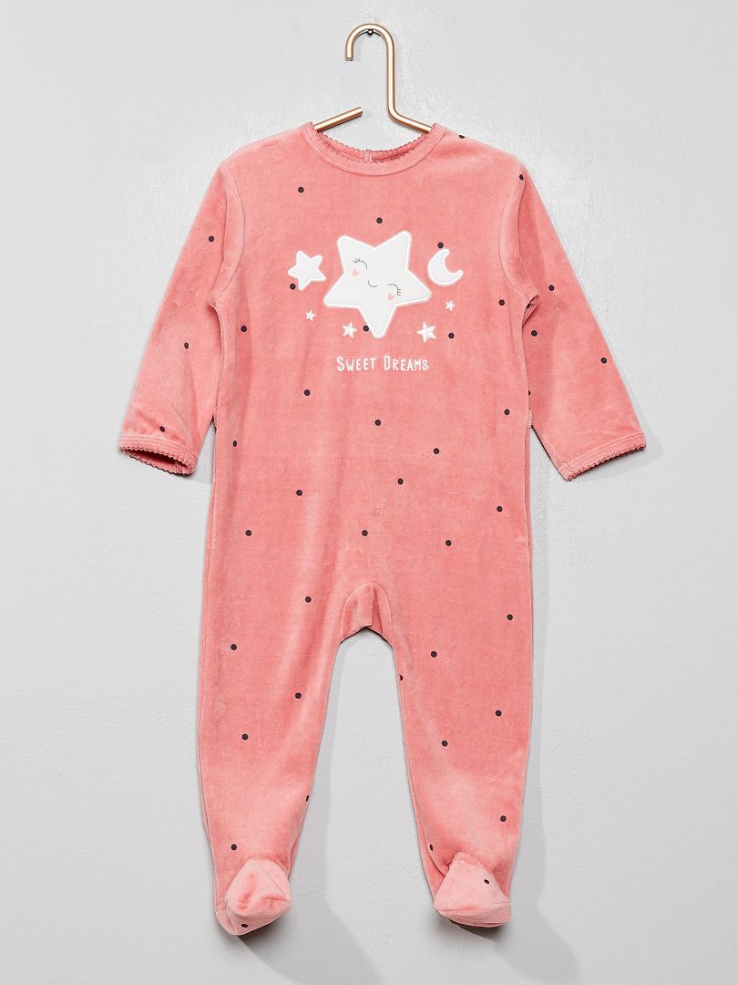 Pyjama met konijnenplaatje roze - Kiabi