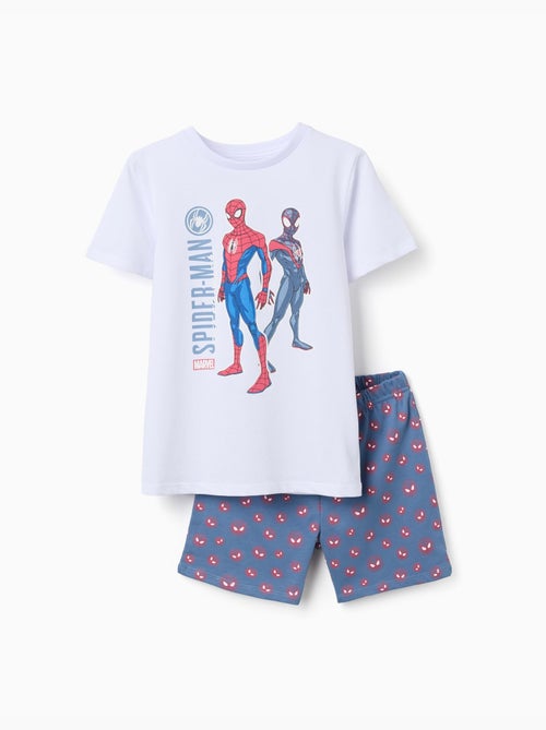 Pyjama met korte mouwen die in het donker oplicht, met Spider-Man - Kiabi Pyjama met korte mouwen die in het donker oplicht, met Spider-Man - Kiabi
