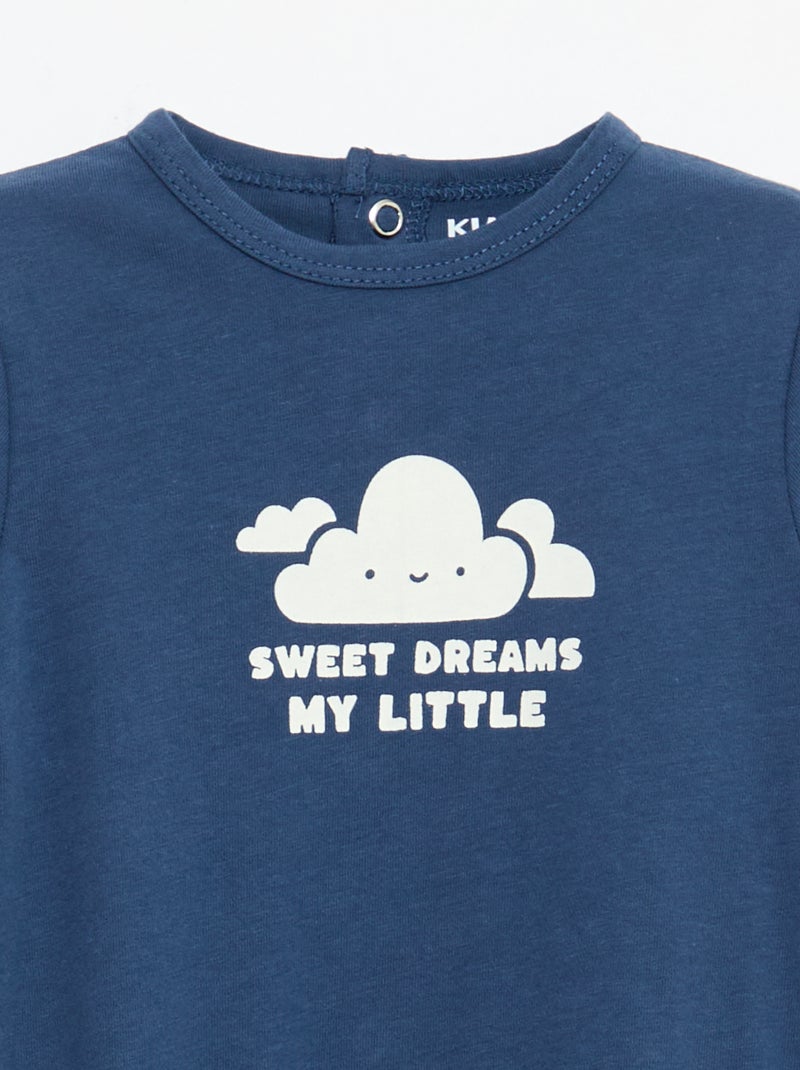 Pyjama met lange mouwen Blauw - Kiabi