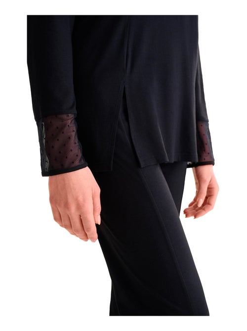 Pyjama met lange mouwen en uitlopende broek roxanne - Kiabi Pyjama met lange mouwen en uitlopende broek roxanne - Kiabi