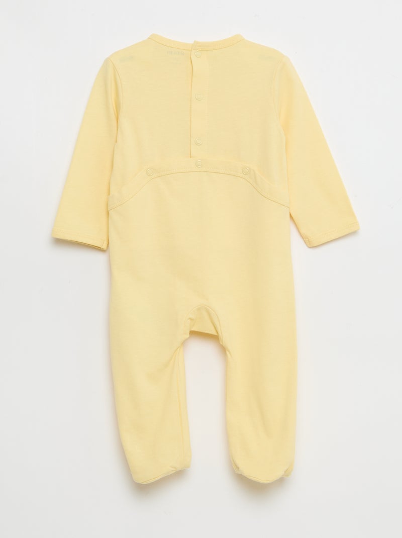 Pyjama met lange mouwen Geel - Kiabi