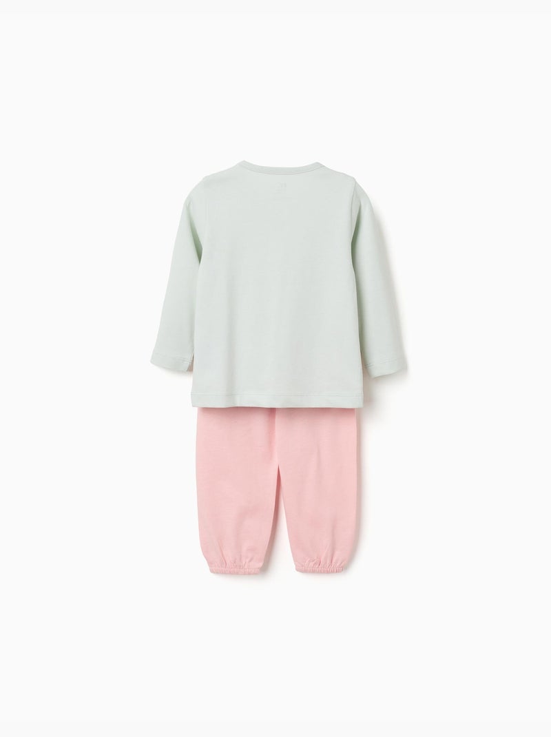 Pyjama met lange mouwen met bloemenprint Groen - Kiabi