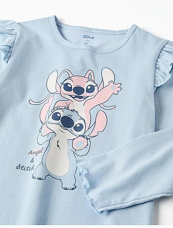 Pyjama met lange mouwen met stitch & angel print
