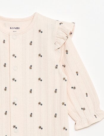 Pyjama met opening aan de voorkant