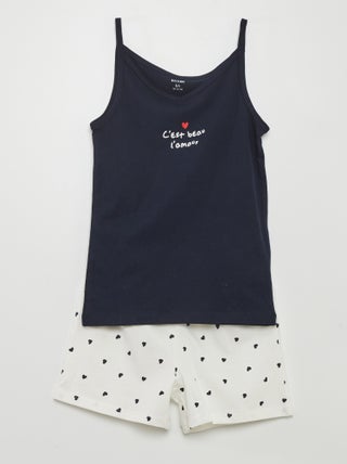 Pyjama met print - 2-delig