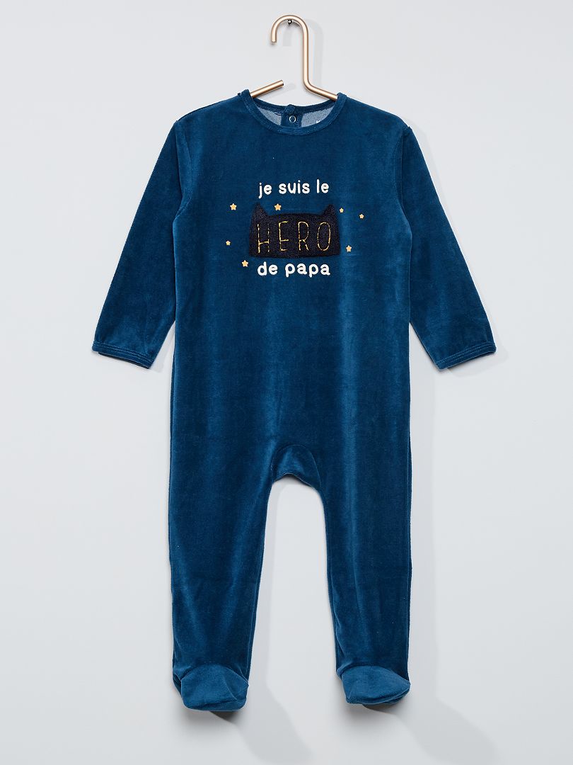 Pyjama met print BLAUW - Kiabi