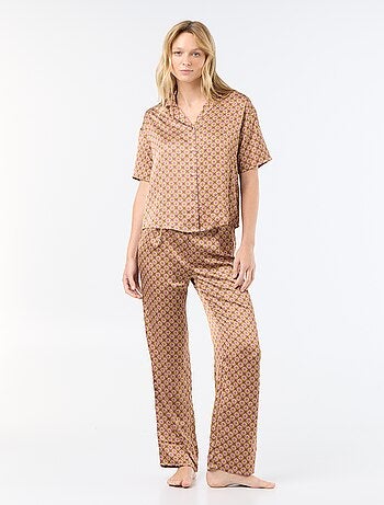 Pyjama met print van lichte jerseytricot