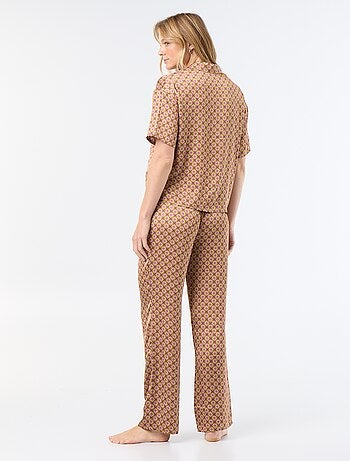 Pyjama met print van lichte jerseytricot