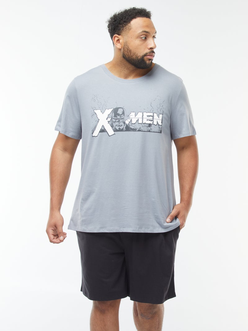Pyjama met short + T-shirt 'X-MEN'/'Marvel' - 2-delig Blauw - Kiabi