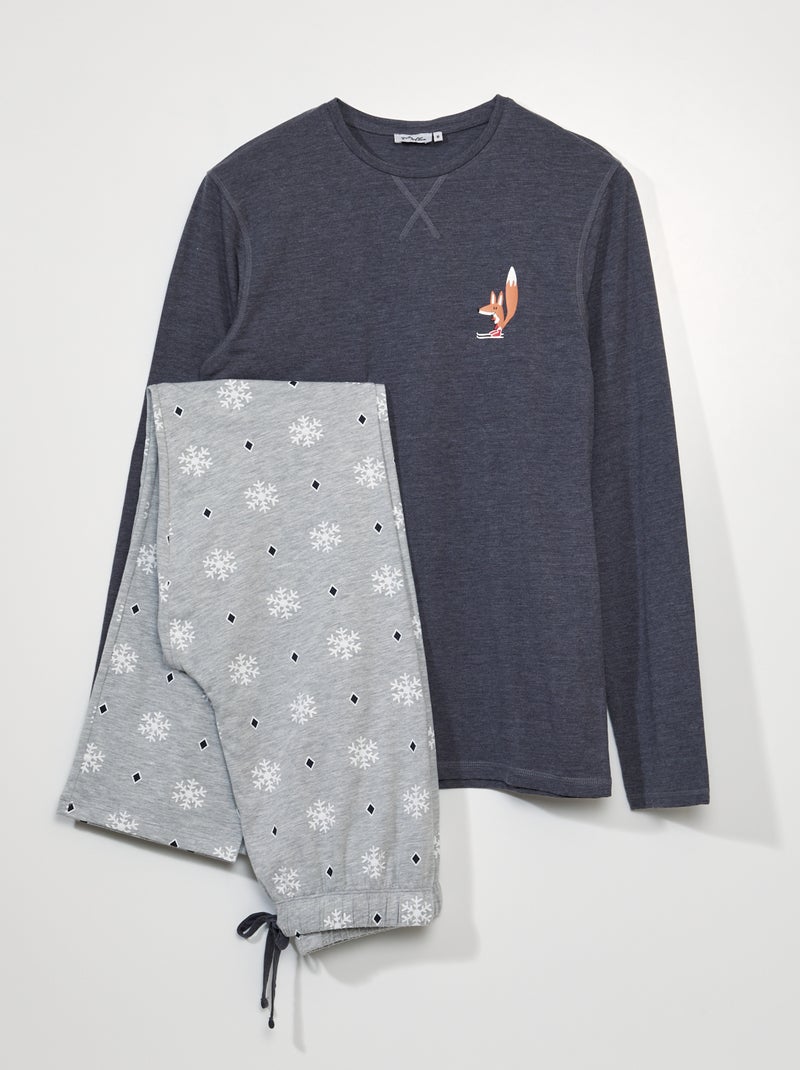 Pyjama met T-shirt + broek - 2-delig GRIJS - Kiabi