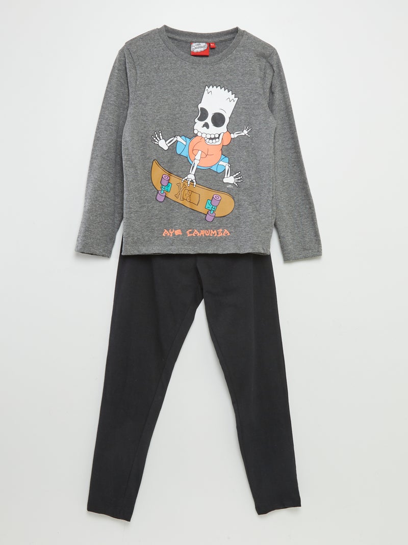 Pyjama met T-shirt + broek 'The Simpsons' - 2-delig GRIJS - Kiabi