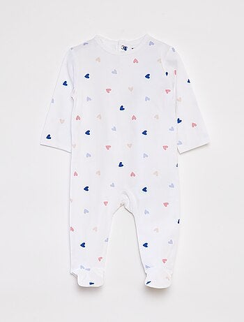Pyjama met voetjes en motiefje