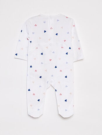 Pyjama met voetjes en motiefje