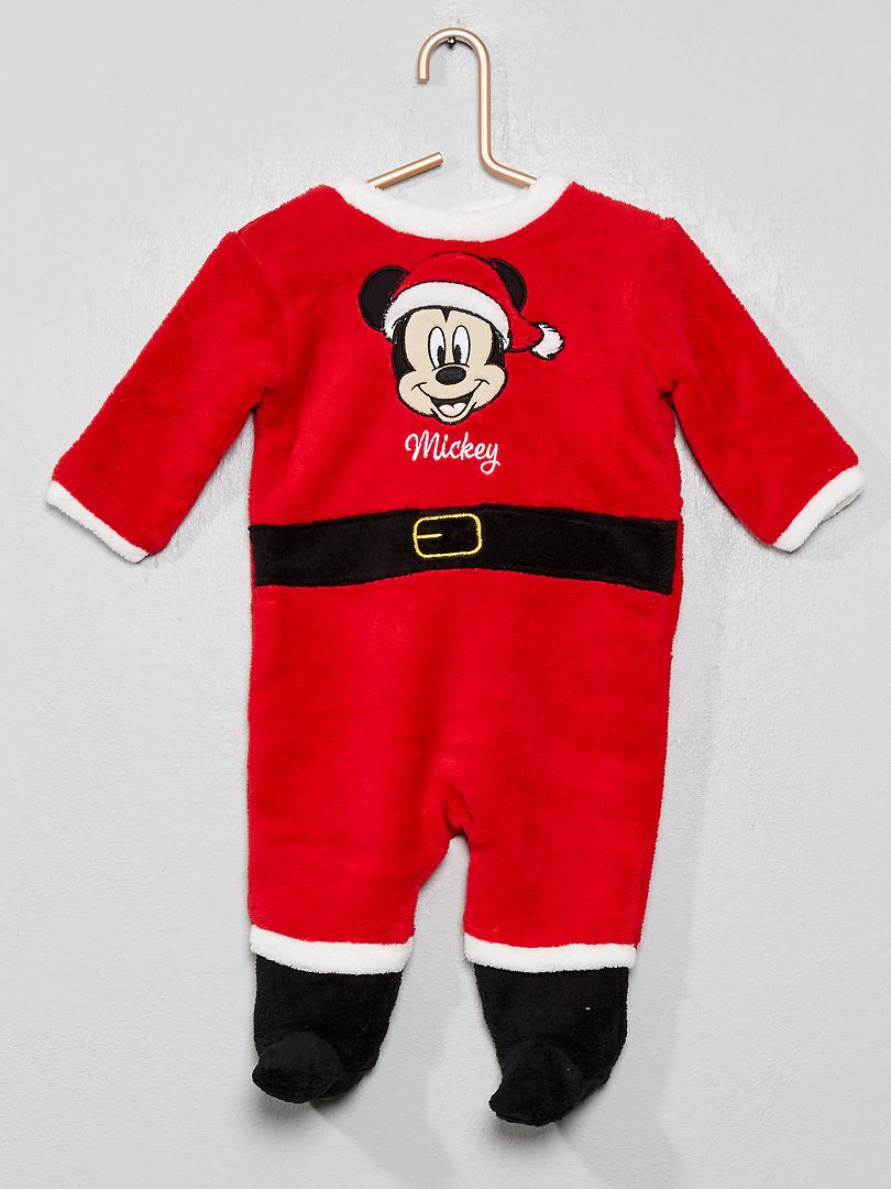 Pyjama 'Mickey' Noël rouge - Kiabi