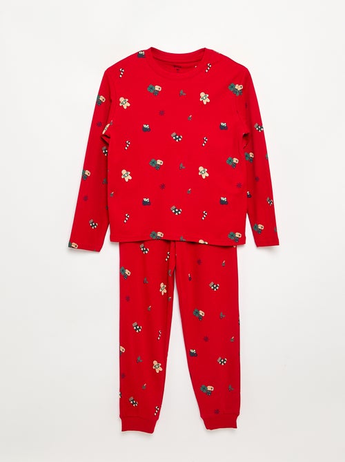 Pyjama 'Noël' 2 pièces - T-shirt à manches longues + pantalon - Kiabi Pyjama 'Noël' 2 pièces - T-shirt à manches longues + pantalon - Kiabi
