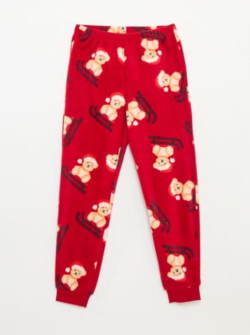Pyjama Noël en polaire all-over - Kiabi