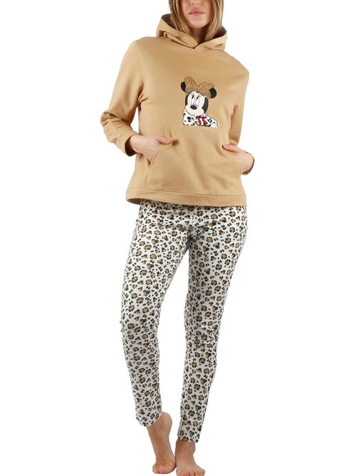 Pyjama outfit broek met capuchon top minnie leopardo disney - Kiabi