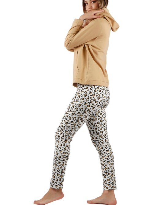 Pyjama outfit broek met capuchon top minnie leopardo disney - Kiabi